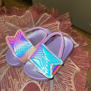 Purple mermaid shoes girl shoes size 6